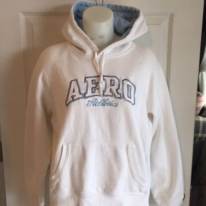 Aeropostale White Hoodie Size L